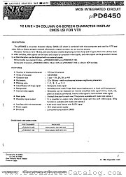 UPD6450 datasheet pdf NEC
