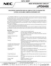 UPD6466 datasheet pdf NEC