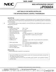 UPD6604 datasheet pdf NEC
