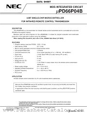 UPD66P04B datasheet pdf NEC