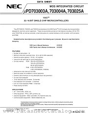 UPD703025AGC-25 datasheet pdf NEC