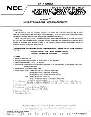 UPD70F3033A datasheet pdf NEC