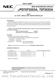UPD70F3003AGC-33-8EU datasheet pdf NEC