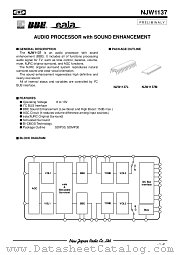 NJW1137 datasheet pdf New Japan Radio