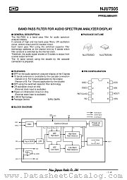 NJU7505 datasheet pdf New Japan Radio