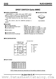 NJG1528HD3 datasheet pdf New Japan Radio