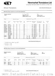 PN109 datasheet pdf Newmarket Transistors NKT
