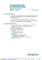 74AHC02PW-Q100 datasheet pdf Nexperia
