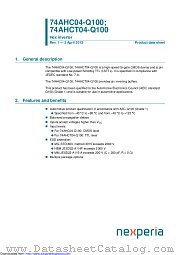 74AHCT04D-Q100 datasheet pdf Nexperia