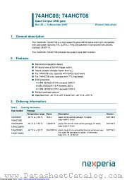 74AHCT08BQ datasheet pdf Nexperia