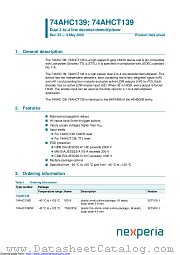 74AHCT139D datasheet pdf Nexperia