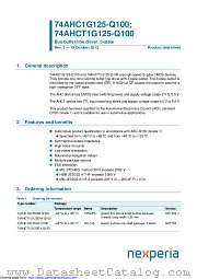 74AHC1G125GV-Q100 datasheet pdf Nexperia