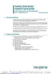 74AHC1G79GW-Q100 datasheet pdf Nexperia