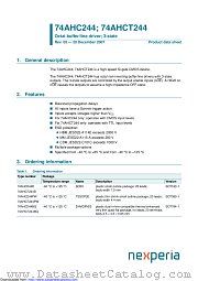 74AHC244PW datasheet pdf Nexperia