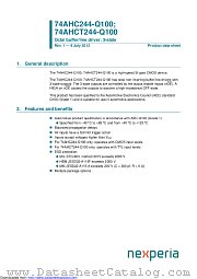 74AHCT244D-Q100 datasheet pdf Nexperia