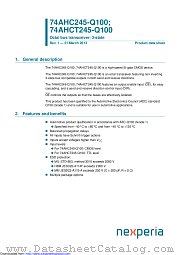 74AHC245PW-Q100 datasheet pdf Nexperia