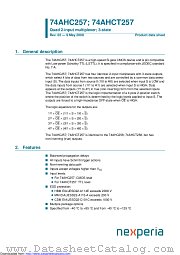 74AHCT257D datasheet pdf Nexperia
