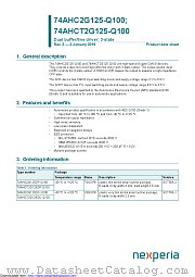 74AHC2G125DP-Q100 datasheet pdf Nexperia