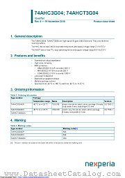74AHCT3G04DC datasheet pdf Nexperia