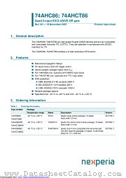 74AHC86PW datasheet pdf Nexperia