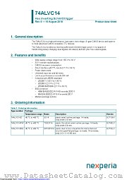 74ALVC14BQ datasheet pdf Nexperia
