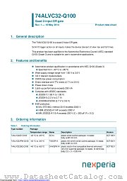 74ALVC32D-Q100 datasheet pdf Nexperia