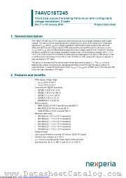 74AVC16T245BX datasheet pdf Nexperia