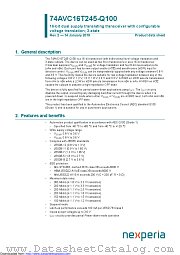 74AVC16T245DGV-Q100 datasheet pdf Nexperia