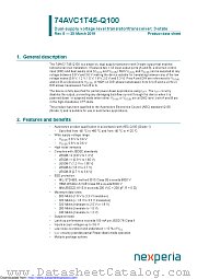 74AVC1T45GW-Q100 datasheet pdf Nexperia