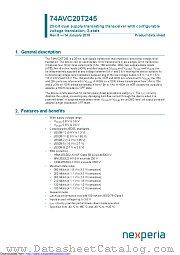 74AVC20T245BX datasheet pdf Nexperia
