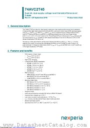 74AVC2T45GT datasheet pdf Nexperia
