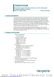 74AVC4T245GU datasheet pdf Nexperia
