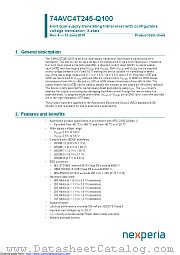 74AVC4T245D-Q100 datasheet pdf Nexperia