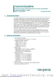 74AVC4TD245PW datasheet pdf Nexperia
