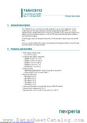 74AVC9112GT datasheet pdf Nexperia