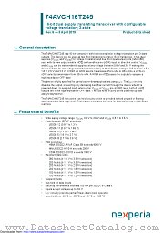 74AVCH16T245BX datasheet pdf Nexperia