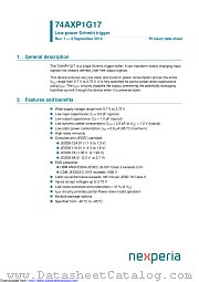 74AXP1G17GM datasheet pdf Nexperia