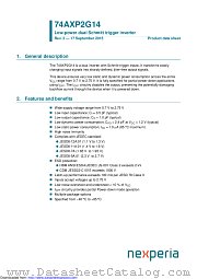 74AXP2G14GS datasheet pdf Nexperia