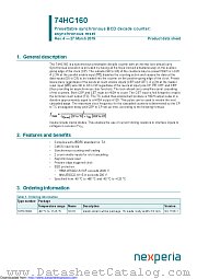 74HC160D datasheet pdf Nexperia