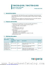 74HCT08PW-Q100 datasheet pdf Nexperia