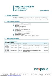 74HCT10D datasheet pdf Nexperia