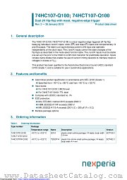 74HC107PW-Q100 datasheet pdf Nexperia