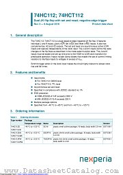74HCT112PW datasheet pdf Nexperia