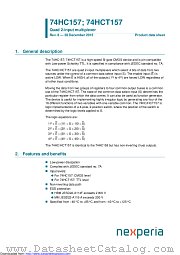 74HCT157D datasheet pdf Nexperia