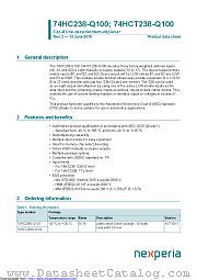 74HCT238BQ-Q100 datasheet pdf Nexperia