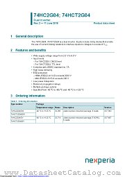 74HCT2G04GV datasheet pdf Nexperia