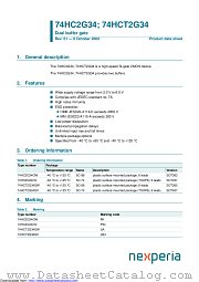 74HC2G34GV datasheet pdf Nexperia