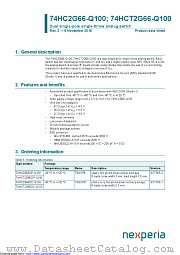 74HCT2G66DC-Q100 datasheet pdf Nexperia