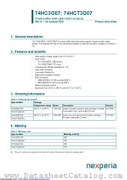 74HC3G07DC datasheet pdf Nexperia