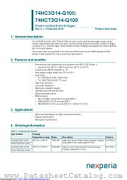 74HCT3G14DC-Q100 datasheet pdf Nexperia